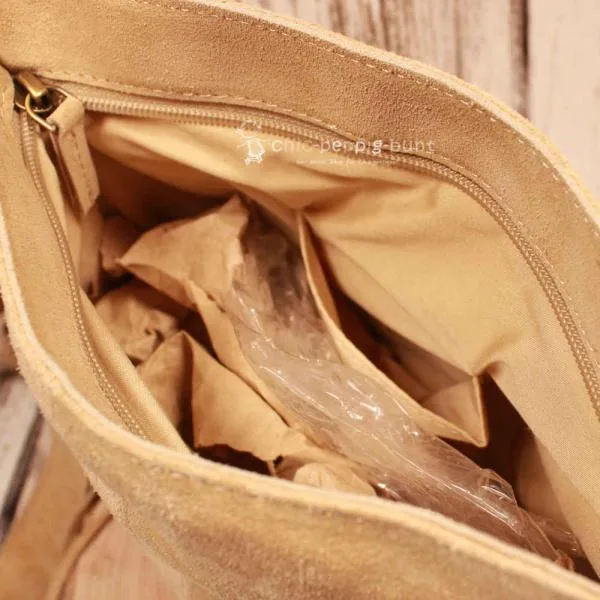 Boho Handtasche Beige Wildleder – Fransen Umhängetasche Leder - umhaengetasche handtasche leder fransen klein beige