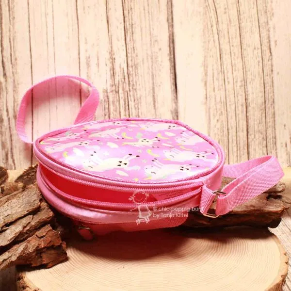 Umhängetasche Kinder rund Einhorn rosa - umhaengetasche kinder rund rosa einhorn bunt handtasche