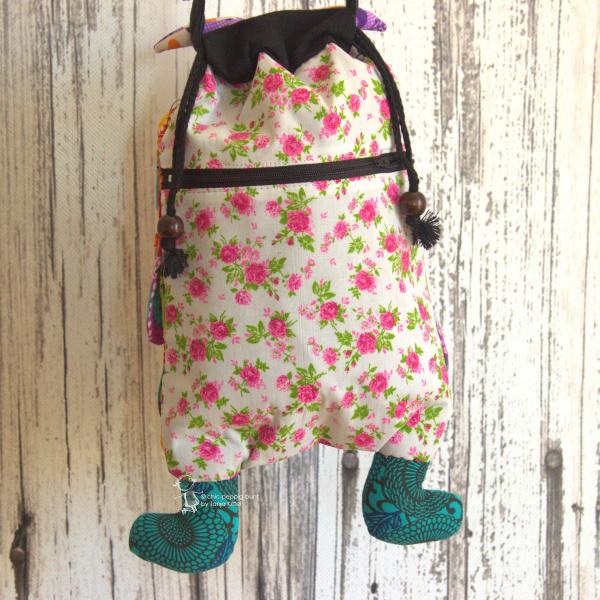 Umhängetasche Eule bunt 2 Fächer