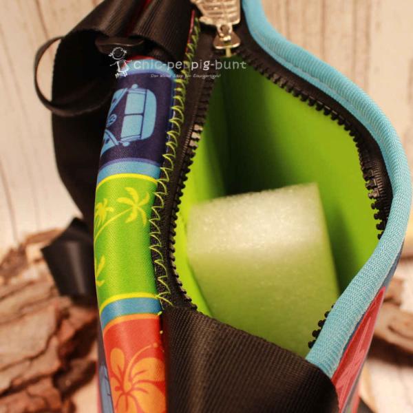 Umhängetasche VW T1 Bus buntes Neopren