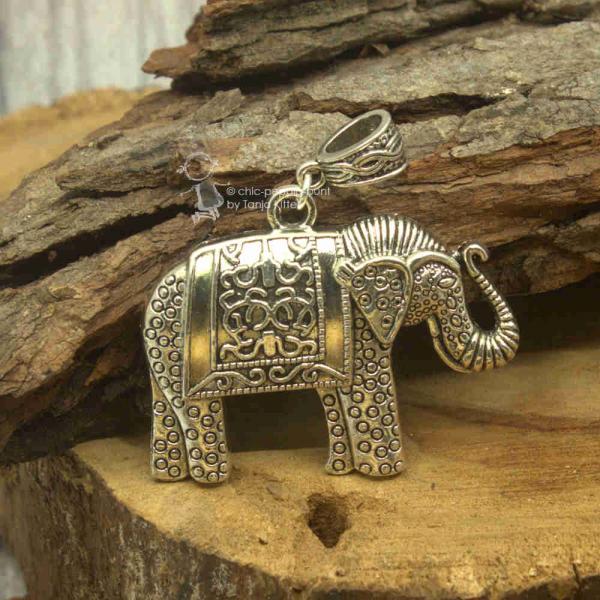 großer Elefant versilbert großer Elefant versilbert