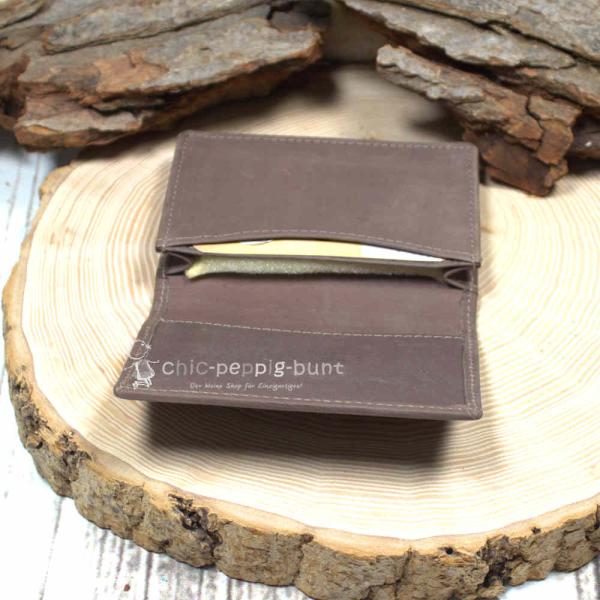 Kartenetui Visitenkartenetui Leder braun