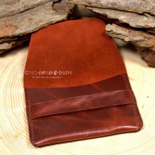 Visitenkartenetui braun marmoriertes Leder