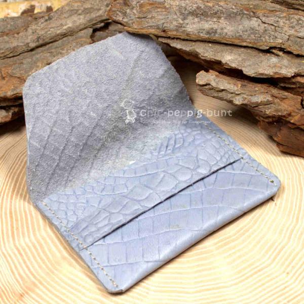 Visitenkartenetui graues Leder