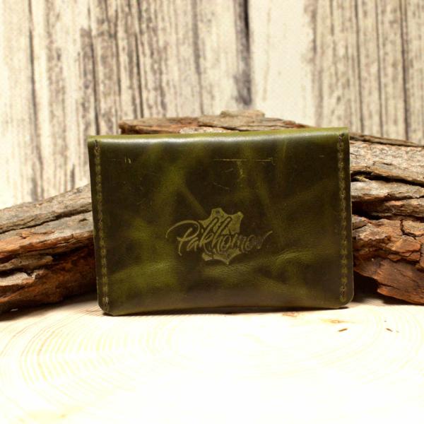 Kartenetui Visitenkartenetui grünes Leder