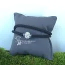 Armband-Strass-Kugel-handgefertigt - Armband segelseil schwarz weiss