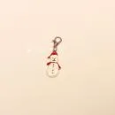 Charmsanhänger Weihnachten Schneemann weiss versilbert - charms anhaenger weihnachten schneemann versilbert