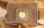 Filz-Geldbeutel Trachten klein beige