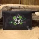 Geldbeutel schwarz Nylon Kinder Fussball Motiv