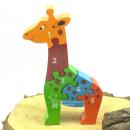 Lanka Kade 3D-HolzPuzzle - Giraffe - 5 Zahlen