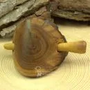 mittelgroße echt Holz Dutt Haarspange - haarspange mittelgross gebogen holz pflaume braun