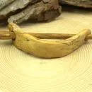 mittelgroße echt Holz Dutt Haarspange - Birke hell - haarspange mittelgross gebogen schmal holz birke hell