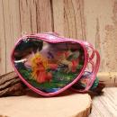 Runde rosa Einhorn Kindertasche Narnia Arcadia mit funkelndem Glitzereffekt, Reißverschluss und praktischem Tragegriff für Kinder