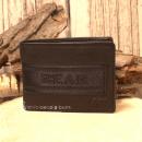 Leder Portemonnaie unisex schwarz Bear geschlossen kompakt