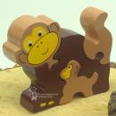 Lanka Kade 3D-HolzPuzzle - Affe braun - 4 Teile
