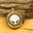 Kettenanhänger Baumscheibe mit Baum des Lebens
