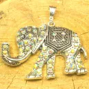 Kettenanhänger großer Strass Elefant