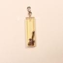 Kettenanhänger Gitarre in Epoxidharz versilbert Schmuckanhänger Unikat handmade chic-peppig-bunt