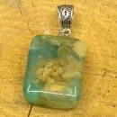 Kettenanhänger Rechteck mit Zirbenholz