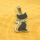 Kettenanhänger Katze schwarz