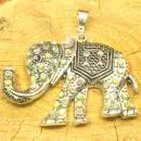 Kettenanhänger großer Strass Elefant