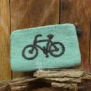 Mäppchen filz mit Fahrrad Motiv