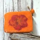 Mäppchen mini Filz mit Blumen Motiv