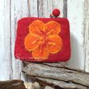 Mäppchen mini Filz mit Blumen Motiv