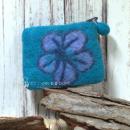 Mäppchen mini Filz mit Blumen Motiv