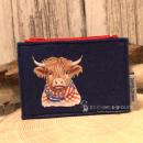 Mäppchen Filz mit Stier Motiv blau