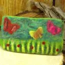 Mäppchen filz mit Shmetterling Motiv