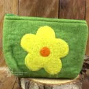 Mäppchen filz mit Vorderseite gelbe Blume
