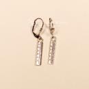 Ohrringe Modeschmuck Lineal rosegold mit Klappbrisur handmade chic-peppig-bunt