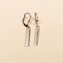 Ohrringe Modeschmuck Lineal rosegold mit Klappbrisur handmade chic-peppig-bunt