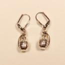 Ohrringe Modeschmuck versilbert Klappbrisur schlicht elegant, handmade chic-peppig-bunt