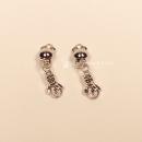 Ohrclip Weihnachten Schneemann versilbert grün emailliert mit Clip, Modeschmuck handmade chic-peppig-bunt