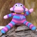Stofftier Affe aus bunten Socken