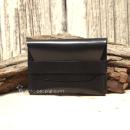 Kartenetui Visitenkartenetui Businesscard Holder Leder Schwarz Hochglanz Handmade 10cm